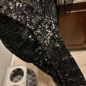 Black Sequined Floor-length Formal Gown w/ tags - perfect for prom or formal